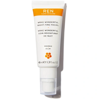 Ren Clean Skincare + Net Sustain Wake Wonderful Night-time Facial, 40ml - One Size In Colorless