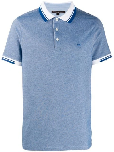 Michael Michael Kors Piqué Polo Shirt In Blue