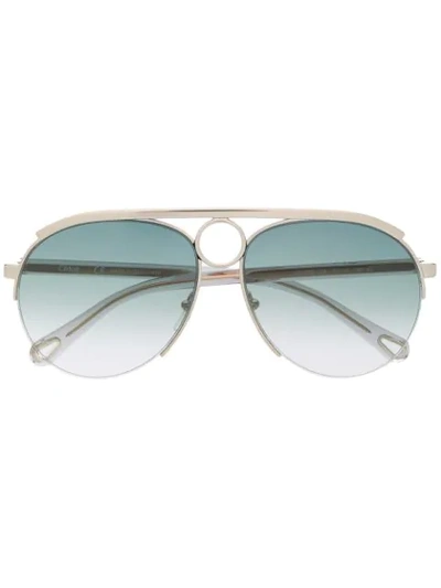 Chloé Gradient Sunglasses In Silver