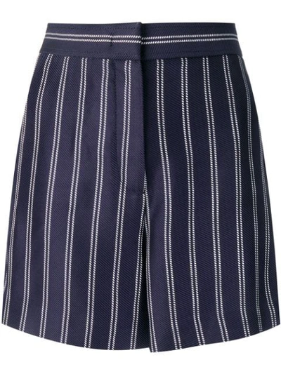 Pucci Pinstripe Jacquard Shorts In Blue