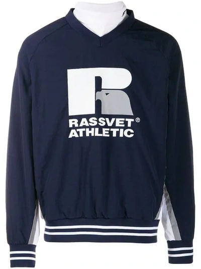 Rassvet X Russel Athletic Printed Sweatshirt In Blue