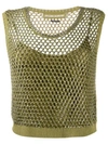 Ermanno Scervino Mesh Knit Vest Top - Green