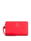 Marc Jacobs Logo Plaque Wallet In Red