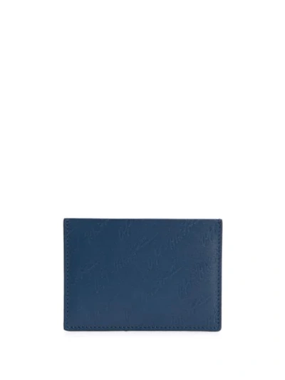 Off-white Logo Embossed Cardholder In Blue