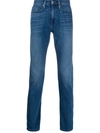 Frame Slim-fit Faded Denim Jeans In Redondo