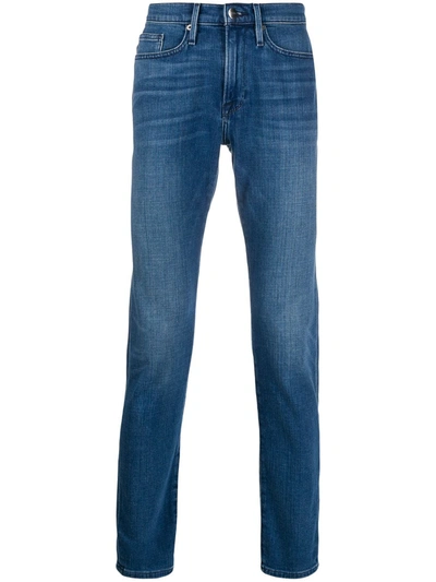 Frame Slim-fit Faded Denim Jeans In Douglas
