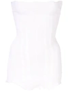 Marc Le Bihan Frayed Strapless Top - White