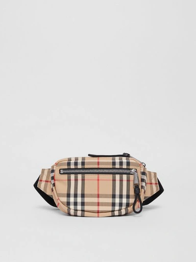 Burberry Small Vintage Check Bum Bag In Archive Beige