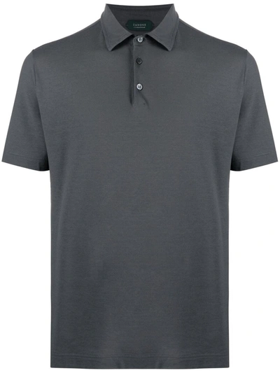 Zanone Short-sleeve Cotton Polo Shirt In Grey