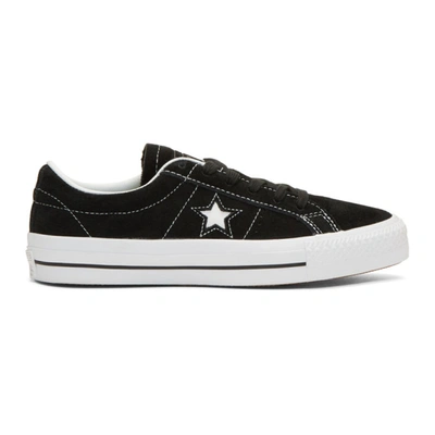 Converse Black & White Vintage Suede One Star Sneakers