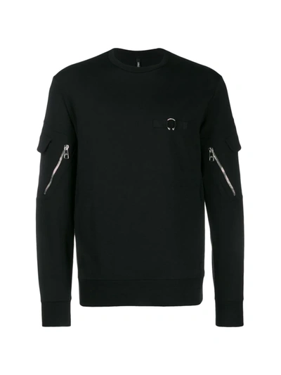 Neil Barrett Zip Detail Sweatshirt In Black