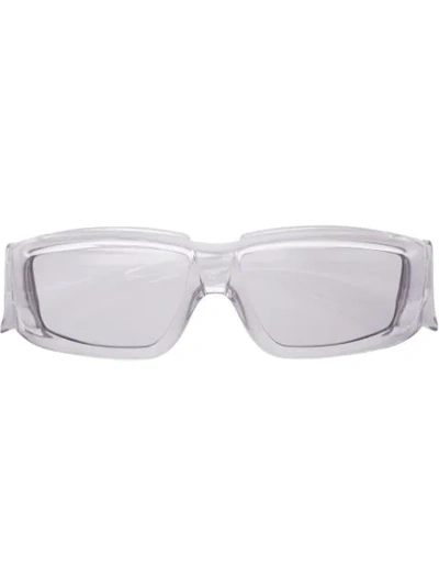 Rick Owens Larry Rick Sunglasses In White