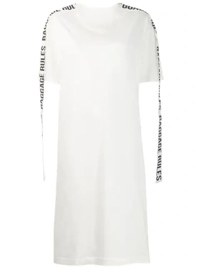 Yohji Yamamoto Side Tape T-shirt Dress - White