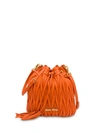 Miu Miu Matelassé Bucket Bag In Orange