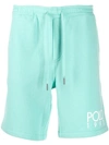 Polo Ralph Lauren Logo Printed Track Shorts In Green