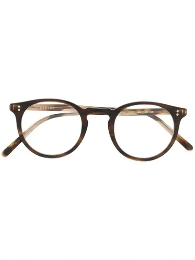 Eyevan7285 Tortoiseshell Round Frame Glasses In Braun