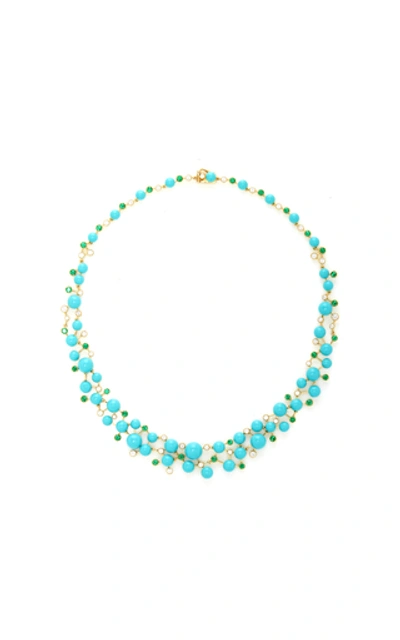 Anabela Chan Turquoise Constellation Necklace In Blue