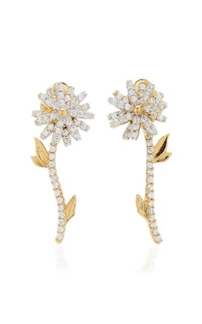 Anabela Chan Mini Daisy Earrings In White