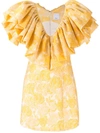 Acler Beston Ruffled Mini Dress In Yellow