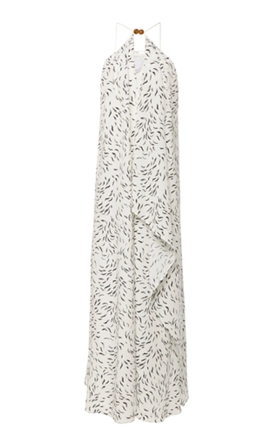 Acler Rawlings Ruffled Printed Georgette Maxi Dress In Multi