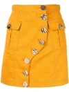 Acler Etchells Denim Skirt In Yellow