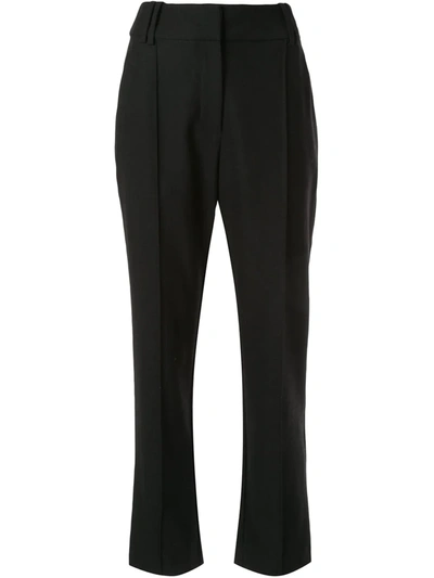 Acler Davidson Mid Rise Straight Leg Trouser In Black