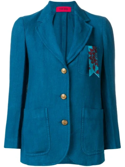 The Gigi Fitted Jacket In Blue