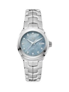 Tag Heuer Women's Link 32mm Stainless Steel, Grey Mother-of-pearl & Diamond Quartz Bracelet Watch In Blue