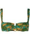 Reina Olga Jungle Print Bikini Top - Blue