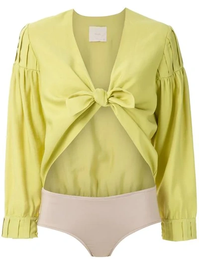 Framed Athena Bodysuit In Yellow