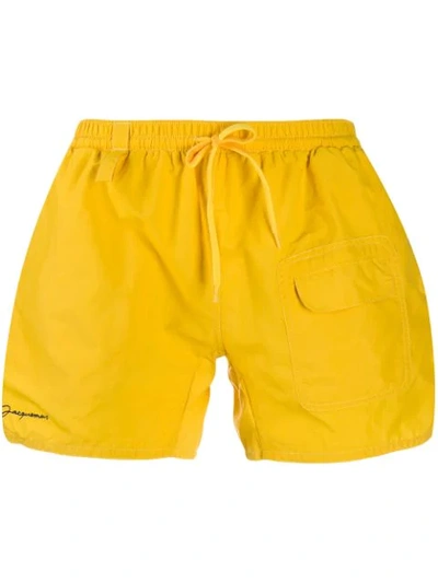Jacquemus Gadjo Swimming Shorts In Yellow