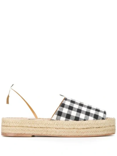 Dodo Bar Or Gingham Espadrilles In White