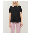 Acne Studios Womens Black Ellison Patch-embroidered Cotton T-shirt M