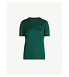 Acne Studios Ellison Patch-embroidered Cotton T-shirt In Dark Green