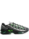 Puma Cell Endura Snake-embossed Leather Mesh Runners In Grey