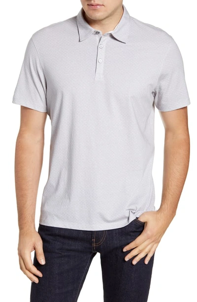 Zachary Prell Southold Regular Fit Microdot Polo In Grey