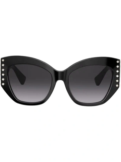 Valentino Individual 54mm Embellished Cat Eye Sunglasses In Gradient Black