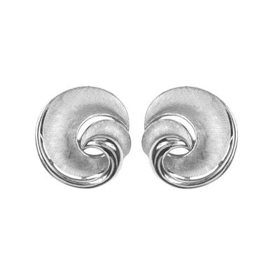 Susan Caplan Vintage 1950s Vintage Trifari Swirl Clip-on Earrings