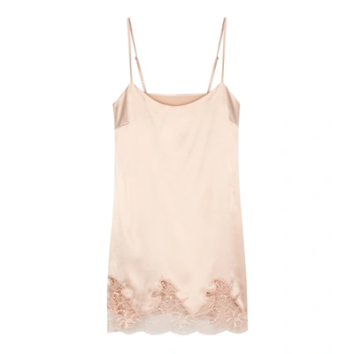 Fleur Of England Signature Blush Silk-blend Chemise In Nude