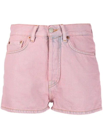 Acne Studios Classic Denim Shorts In Pink