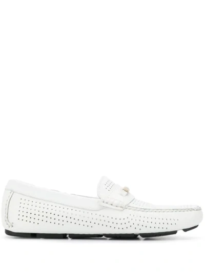 Baldinini Perforated Loafers In White