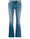Mother The Weekender Fray High-rise Flared Jeans In Hop On Hop Off