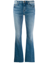 Mother The Weekender Fray High-rise Flared Jeans In Laws Of Attraction