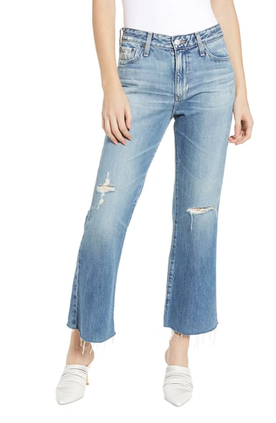 Ag Quinne High-rise Crop Kick-flare Jeans In 20 Years Haste Destructed
