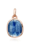 Monica Vinader Siren Semiprecious Stone Pendant Charm In Rose Gold/ Kyanite