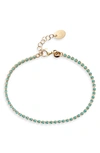 Argento Vivo Caged Crystal Bracelet In Gold/ Turquoise