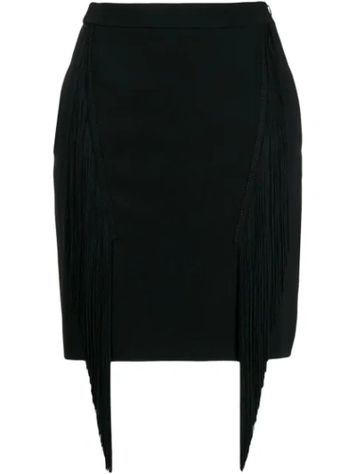 Stella Mccartney Women's Cady Fringe Stretch Pencil Skirt In Black