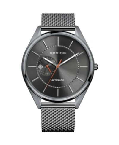 Bering Men's Automatic Multifunction Stainless Steel Mesh Watch In Gray