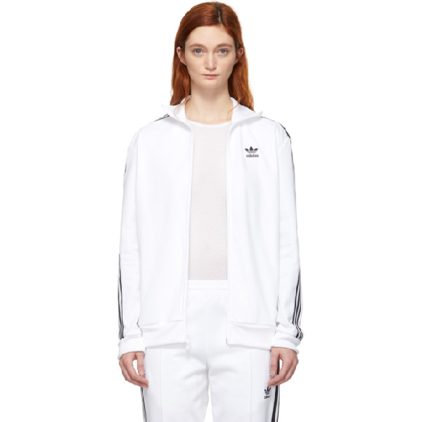 adidas beckenbauer track jacket white