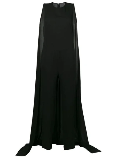 Tom Ford Cape Detail Jumpsuit In Black